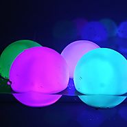 Set Of 12 Mood Light Garden Deco Balls (Light Up Orbs) With Two 5-Packs Of Spare Replacement Batteries - Bundle: 14 I...
