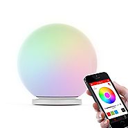 MIPOW PLAYBULB Sphere Bluetooth smart color changing Waterproof Dimmable LED Glass Orb light with APP control, floor ...