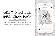 Grey Marble and White Instagram Pack