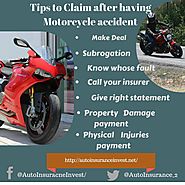 How to Claim Motorcycle Insurance after accident | Auto Insurance Invest