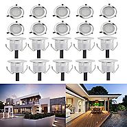 Low Voltage LED Deck Light Kit Waterproof Outdoor Garden Patio Stairs Landscape Decor Lamp LED In-ground Lighting Pac...