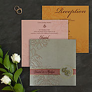Newly Design Pink Shimmery Floral Invitations - A2zWeddingCards