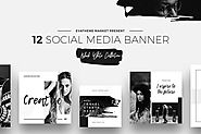 Black & White Social Media Designs by annabalashova on Envato Elements