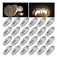 24x Warm White Non-blinking LED Mini Party Lights for Balloons Paper Lanterns Floral Party Decoration, Waterproof and...