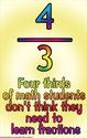 (d37) Poster #328- Fractions, Arithmetic, Math Poster for Middle, High School Classrooms
