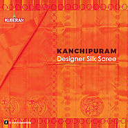 Orange Kanchipuram Designer Silk Saree!