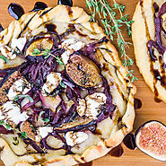 Caramelized Onion, Fig, and Goat Cheese Flatbreads