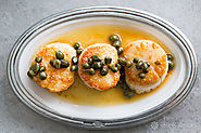 Seared Scallops with Brown Butter Caper Sauce