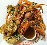 Simple Oven Roasted Garlic Crab