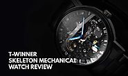 T-WINNER Black Skeleton Mechanical Watch Review - Infinity Timewatch