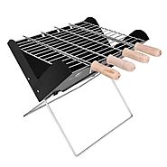 Hy-Tec Portable & Picnic Metal Barbeque With 4 Skewers | 11 Types Of Barbeque Grills & Tandoors