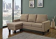 Home Life Canvas Linen Cloth Modern Contemporary Upholstered Quality Sectional Left or Right Adjustable Sectional Sof...