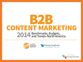 B2B Content Marketing 2014 Benchmarks, Budgets & Trends - North America by Content Marketing Institute and MarketingP...