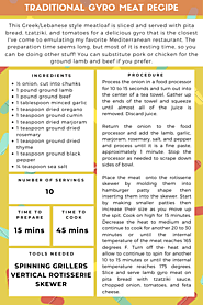 Traditional Gyro Recipe Using Spinning Grilllers Verticlal Rottiserre Machine