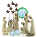 Willow Tree 10 Piece Starter Nativity Set By Susan Lordi with Go Green! Compressed Bamboo Towels