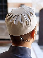 Wholesale muslim cap in platinum color MC401036