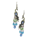 Smoke Peacock Pair of Earrings with multicolored stones. SMER523