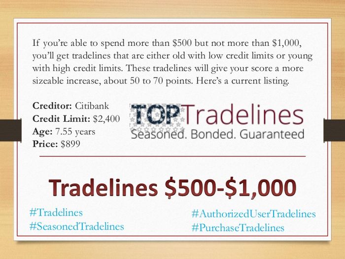 About Top Tradelines A Listly List