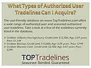 What Types of Authorized User Tradelines Can I Acquire?