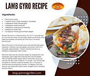Homemade Lamb Gyro Recipe - Spinning Grillers