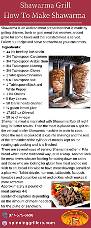 Shawarma Grill- How To Make Shawarma