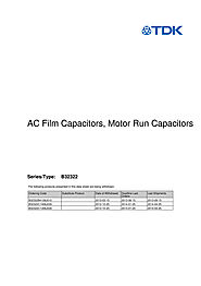 CAPACITOR FAKS - Epcos B32322 Series Film Capacitors