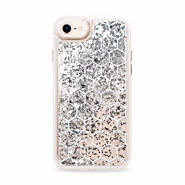 White Honeycomb Transparent Pattern iPhone 8 Glitter Case
