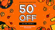 50% Off Thanksgiving Sale 23-30 November on ThemeForest