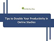 Increase Your Productivity in Online Classes
