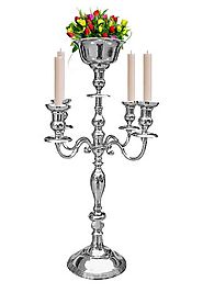 Beautifully crafted 5 arm flower bowl candelabras 79CM Tall