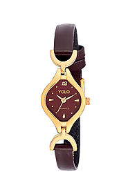 Yolo Quartz Analogue Maroon Dial Women`s Watch - Watches