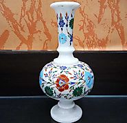 Marble Inlay Decorative Parchinkari Vases
