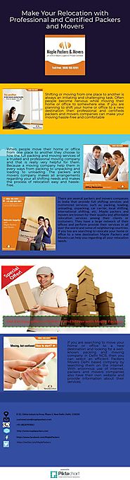 Make Your Relocation with Professional and Certified Packers and Movers