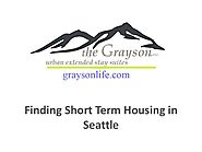 Finding Short Term Housing in Seattle