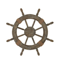 Nautical Decor 24" Wood Pirate's Ship Wheel Marine Decor