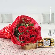 Buy/Send Roses N Chocolates Delight Online - YuvaFlowers.com