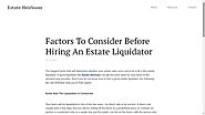 Factors To Consider Before Hiring An Estate Liquidator