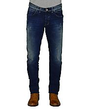 Ανδρικό τζην Trial μπλε με ξεβάμματα Nathan | Ανδρικά τζιν, jeans παντελόνια | toRouxo.gr