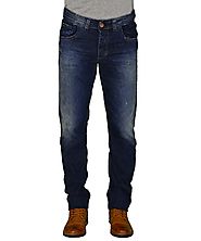 Ανδρικό τζην παντελόνι Trial μπλε με ξεβάμματα Marvin | Ανδρικά τζιν, jeans παντελόνια | toRouxo.gr