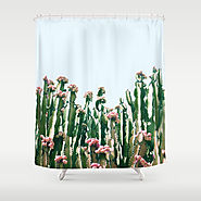 Blush Cactus Shower Curtain