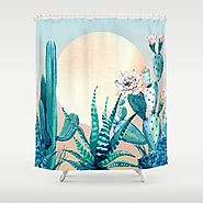 Desert And Cactus Succulent Shower Curtain Ideas A