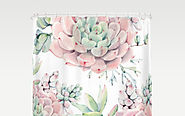 Cactus and Succulent Shower Curtain Ideas for Your Bathroom