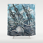 Sea Monster Shower Curtain