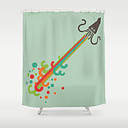 Kraken time Shower Curtain