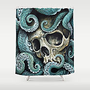 Please my love, don't die so far from the sea... Shower Curtain