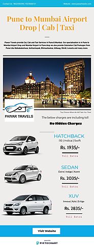 Pune To Mumbai Airport Taxi | Cab |Drop| Rs. 2300/- | Inc Toll Driver DA