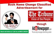 Choose classified Text ads format for The Tribune Name Change Ads - Adinnewspaper Blog
