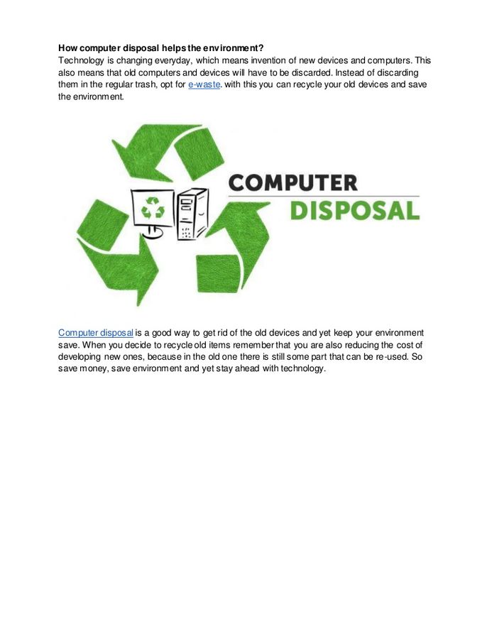 Container Unloading Computer disposal Computer Recycle A Listly List