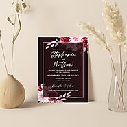 WHITE MATTE WEDDING INVITATION : VELVET_TOUCH - 123WeddingCards