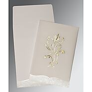 OFF-WHITE FLORAL THEMED - FOIL STAMPED WEDDING CARD : SO-1495 - 123WeddingCards